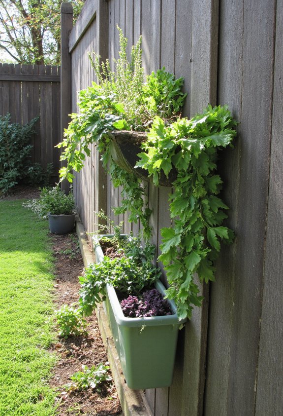 vertical fence garden system