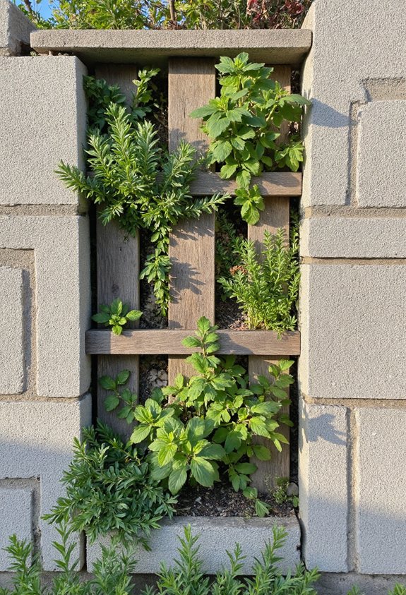 vertical garden block wall