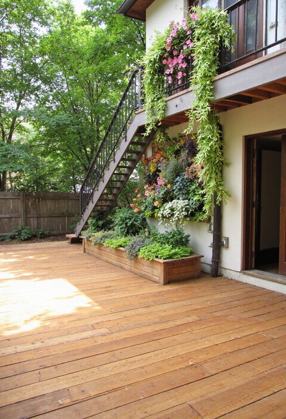 vertical garden ladder deck