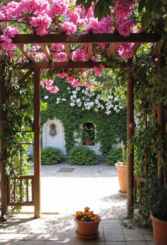 vertical vine color mural