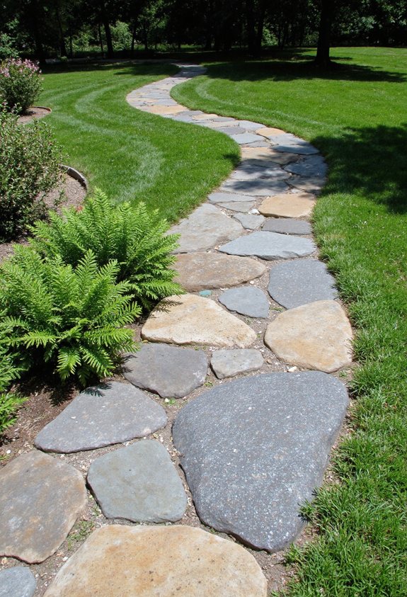 winding stone river pathway