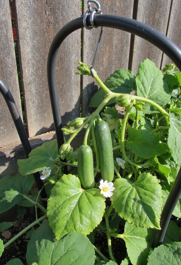 wire hanger arch garden