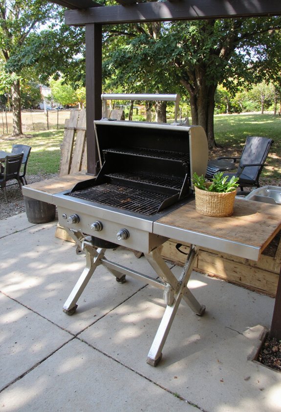 adjustable cast iron grill