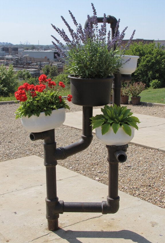 adjustable industrial steel planters