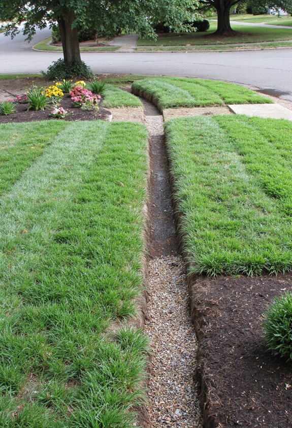 assess drainage and slopes