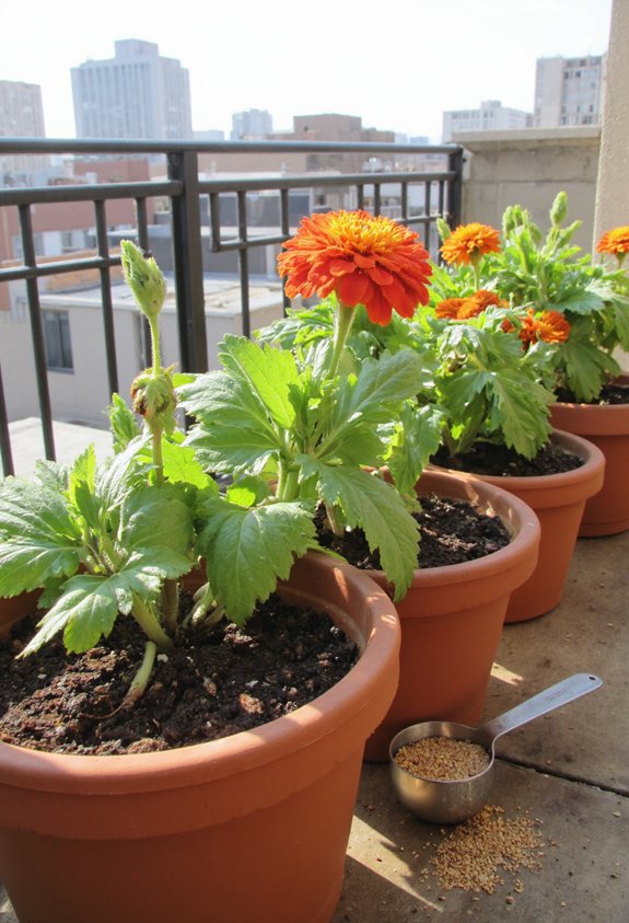 balanced fertilizer for zinnia
