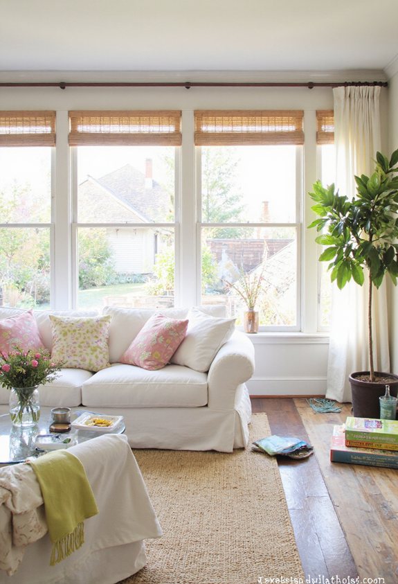 bamboo blinds brighten rooms