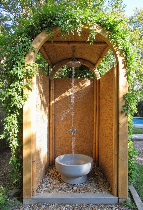 bamboo shower enclosure