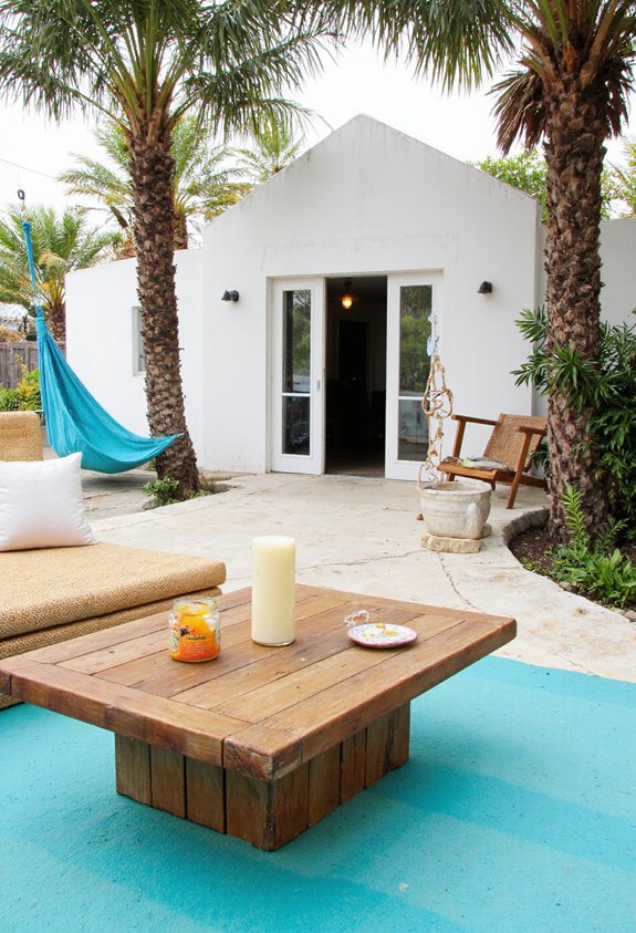 beachside casual outdoor lounge