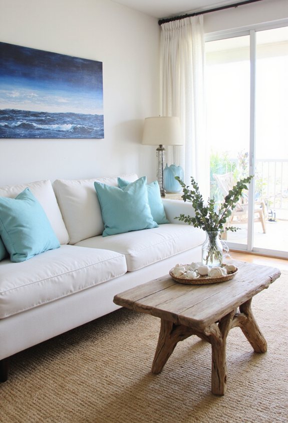 beachy breezy living room