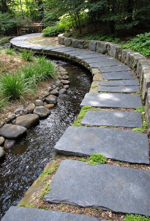 bench blends with stone bench blends with stone