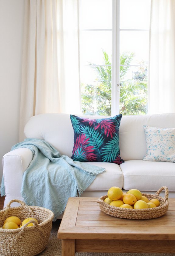 bold tropical pillow vibe