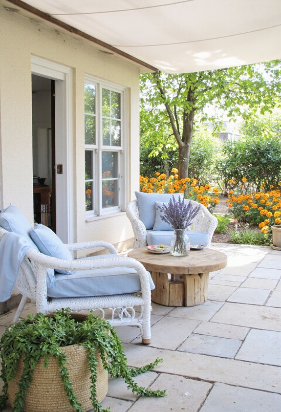 breezy tropical patio seating