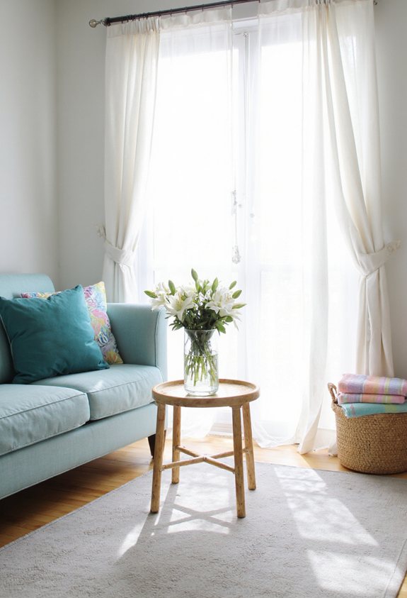 breezy white curtain swap