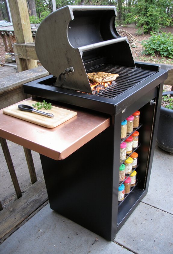 built in spice rack