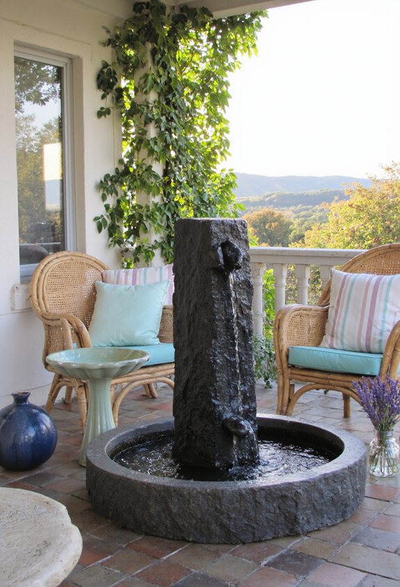 compact fountain with led lights