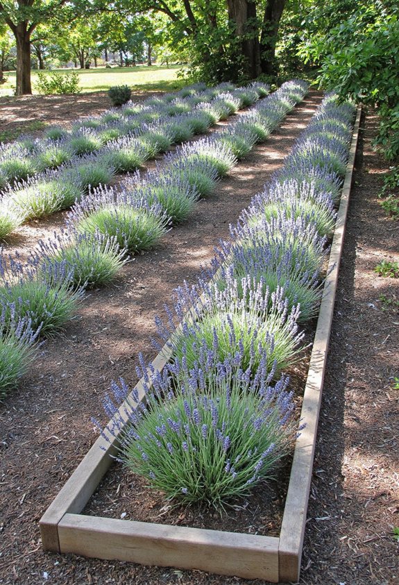 compact lavender box garden