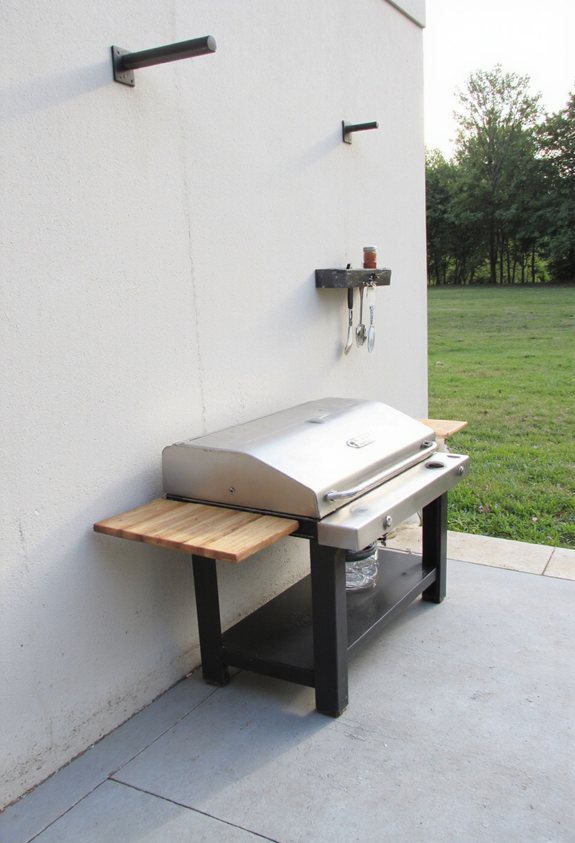 concrete slab minimalist grill