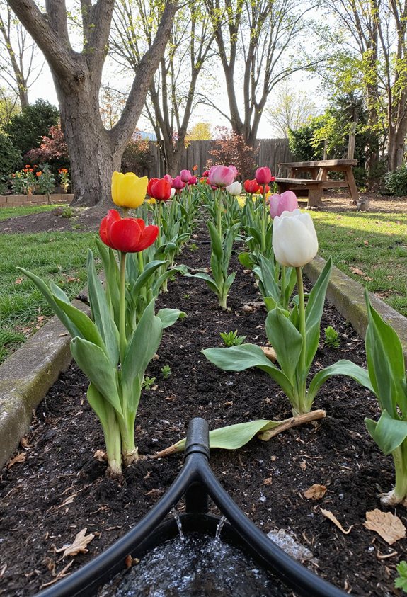 consistent drip irrigation setup