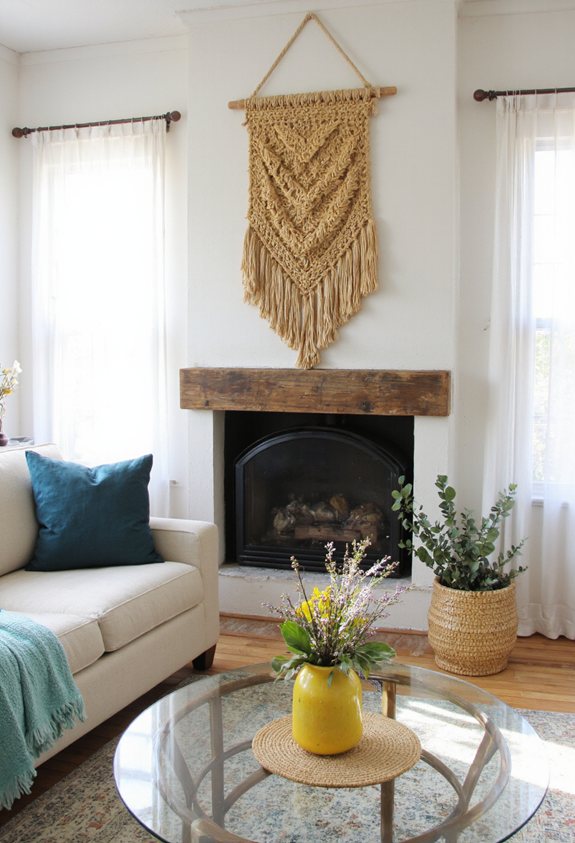 cozy natural macram decor
