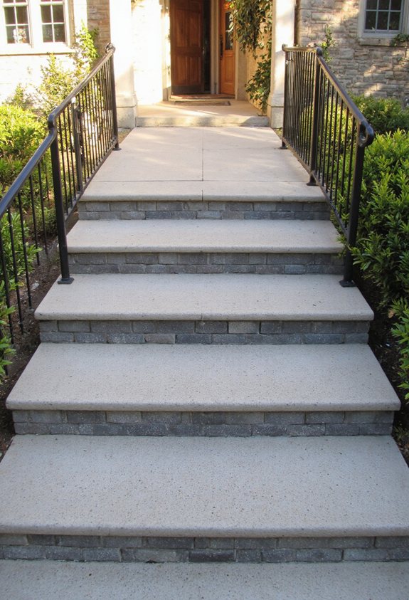 cozy rustic brick steps
