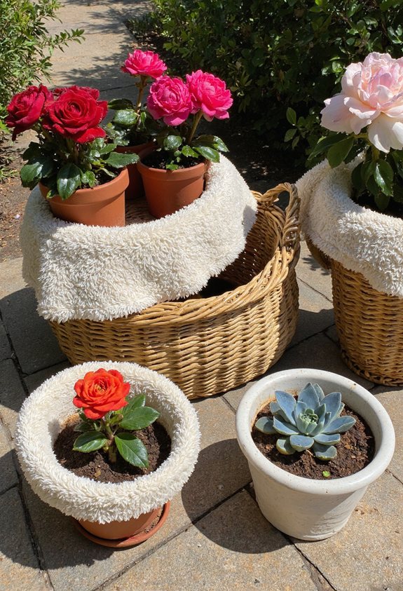 cozy textured rattan basket