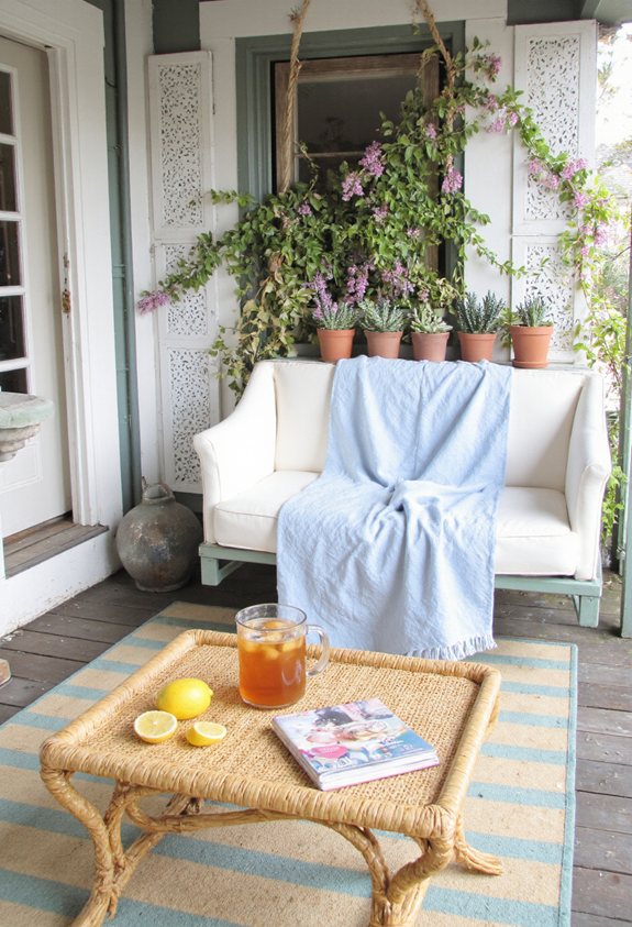 cozy weather proof porch retreat