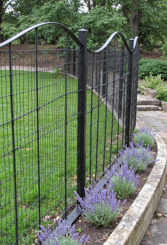 curved wave garden fences