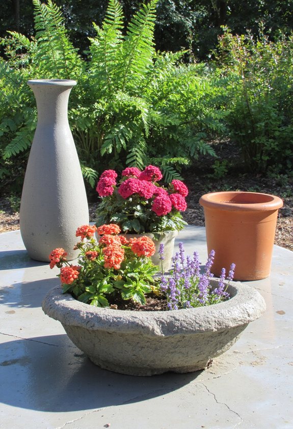 custom shaped concrete pot creation