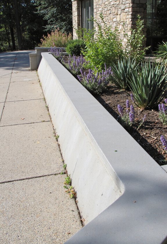 decorative concrete bumper planters