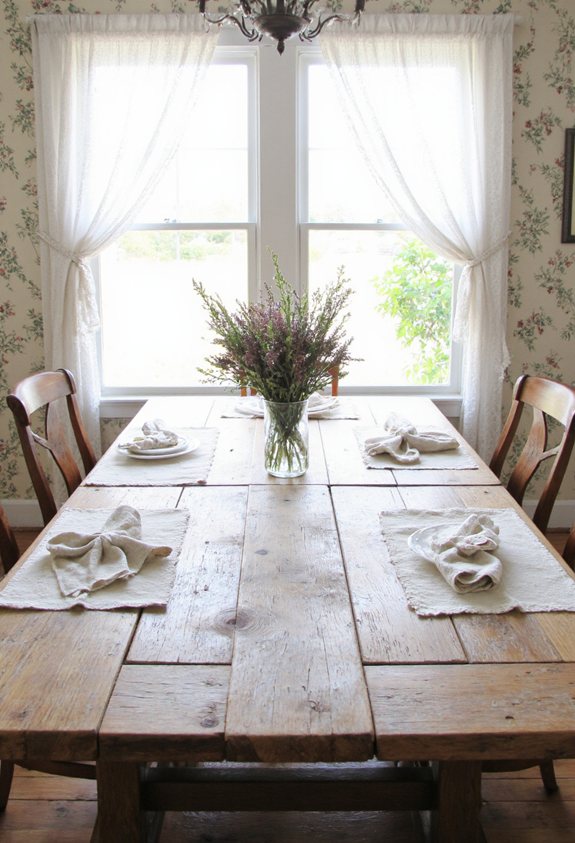 distressed farmhouse dining ambiance