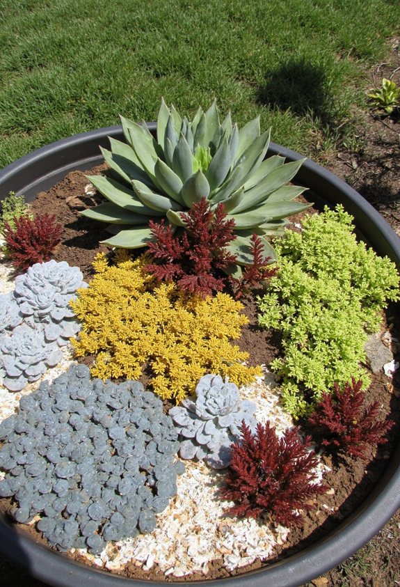 drought tolerant succulent garden