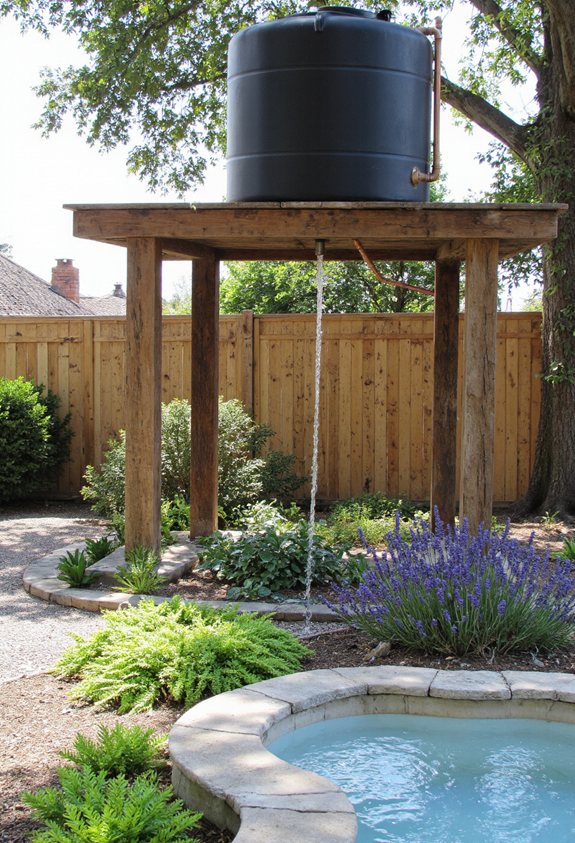 gravity fed outdoor shower