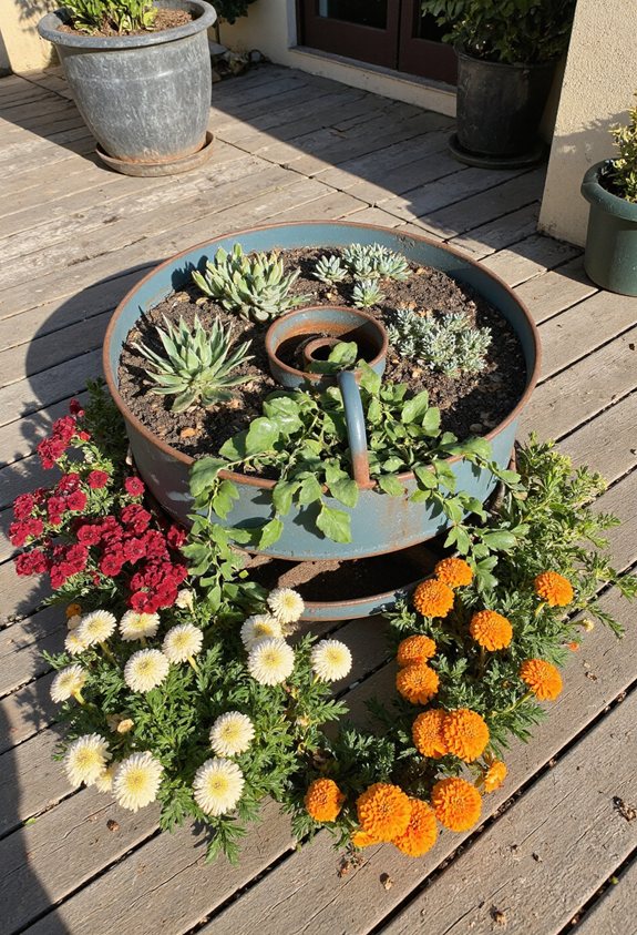 hose reel planter transformation