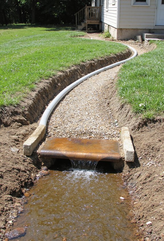 identify low spot drainage path