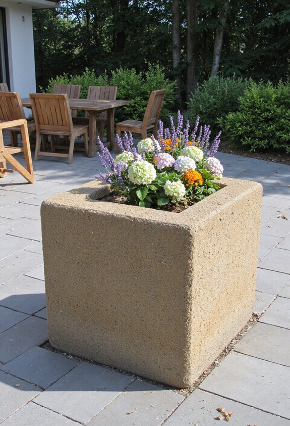 industrial chic concrete planters