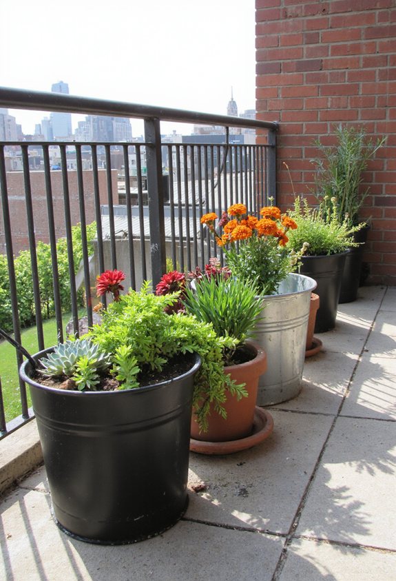 industrial chic galvanized buckets