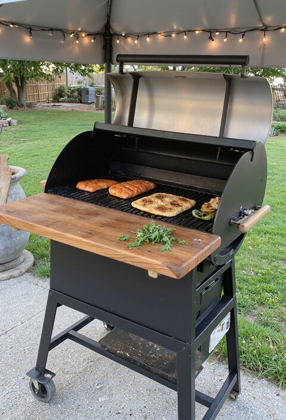 integrated grill cutting board