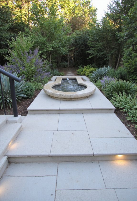 integrated landing water fountain