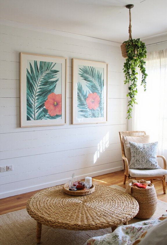 island inspired bright wall d cor