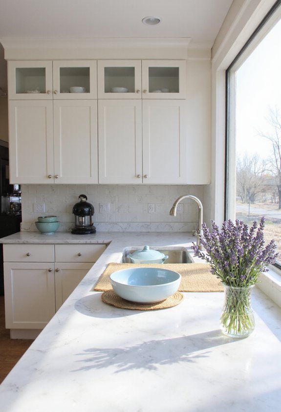 light marble kitchen upgrade