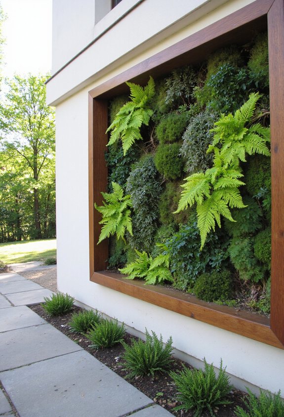 moss filled fern frame