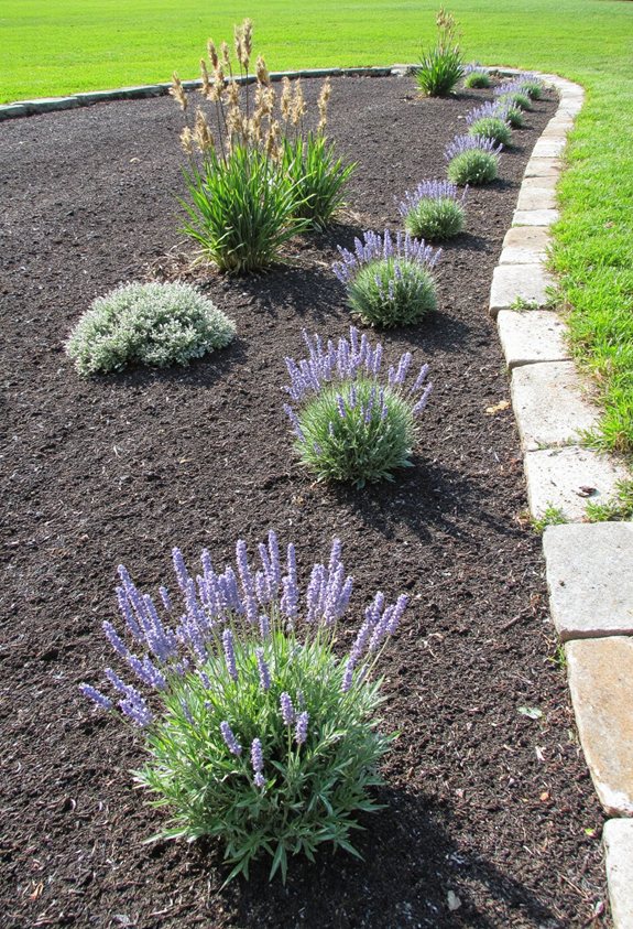 mulch suppresses weeds retains moisture