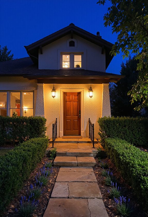 oversized lanterns create cozy ambiance