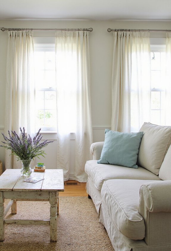 pastel linen curtains