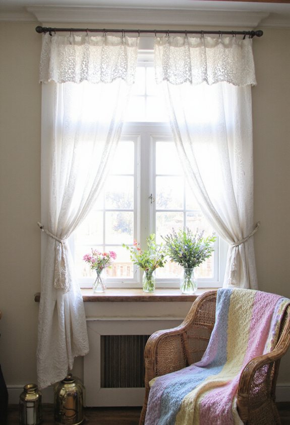 pastel sunlit cozy windowsill