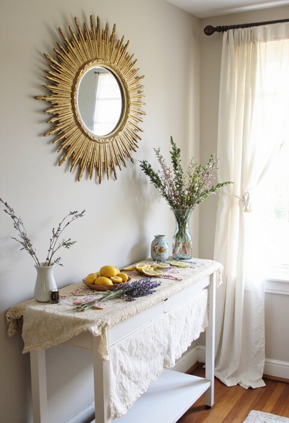 radiant retro sunburst mirror