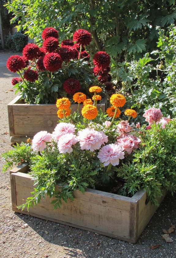 reclaimed pallets rustic flower boxes