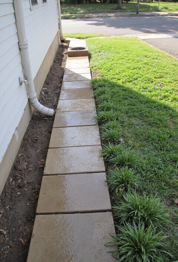 redirect runoff with landscaping