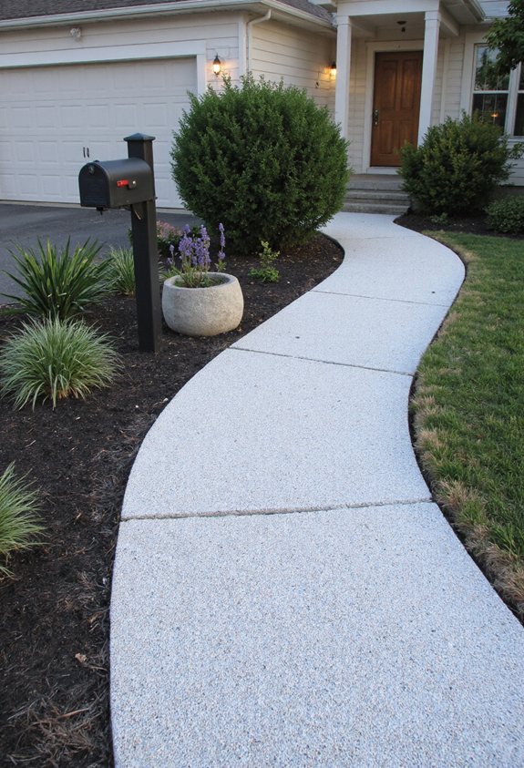 reflective white gravel brightens